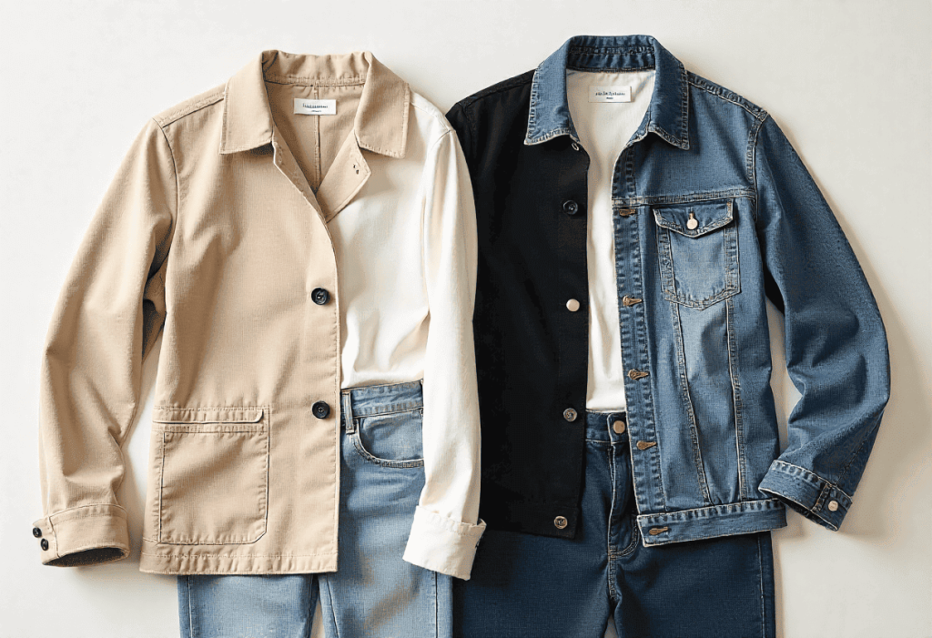 opgefriste kleren dioe netjes naast elkaar liggen.