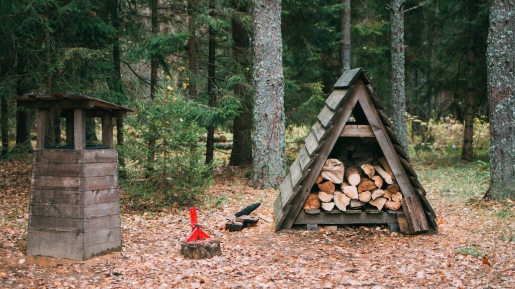 Een houtopslag bouwen